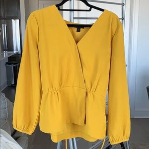 J Crew Factory Drapey Faux Wrap Top